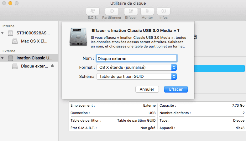 formater une clé USB en FAT32